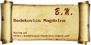 Bedekovics Magdolna névjegykártya